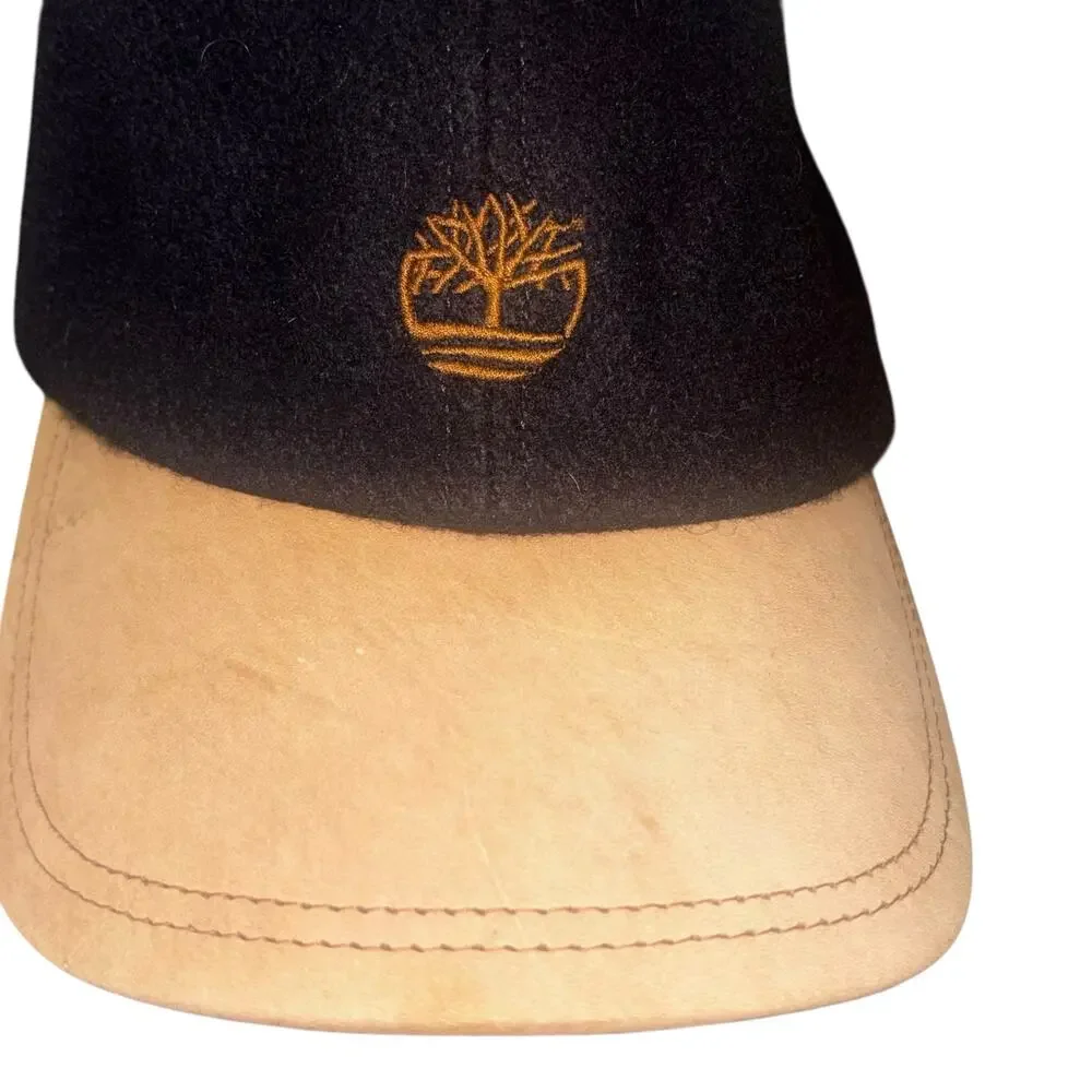 Timberland Blue Wool Suede Baseball Hat Cap Mens OS Adjustable Outdoorsy